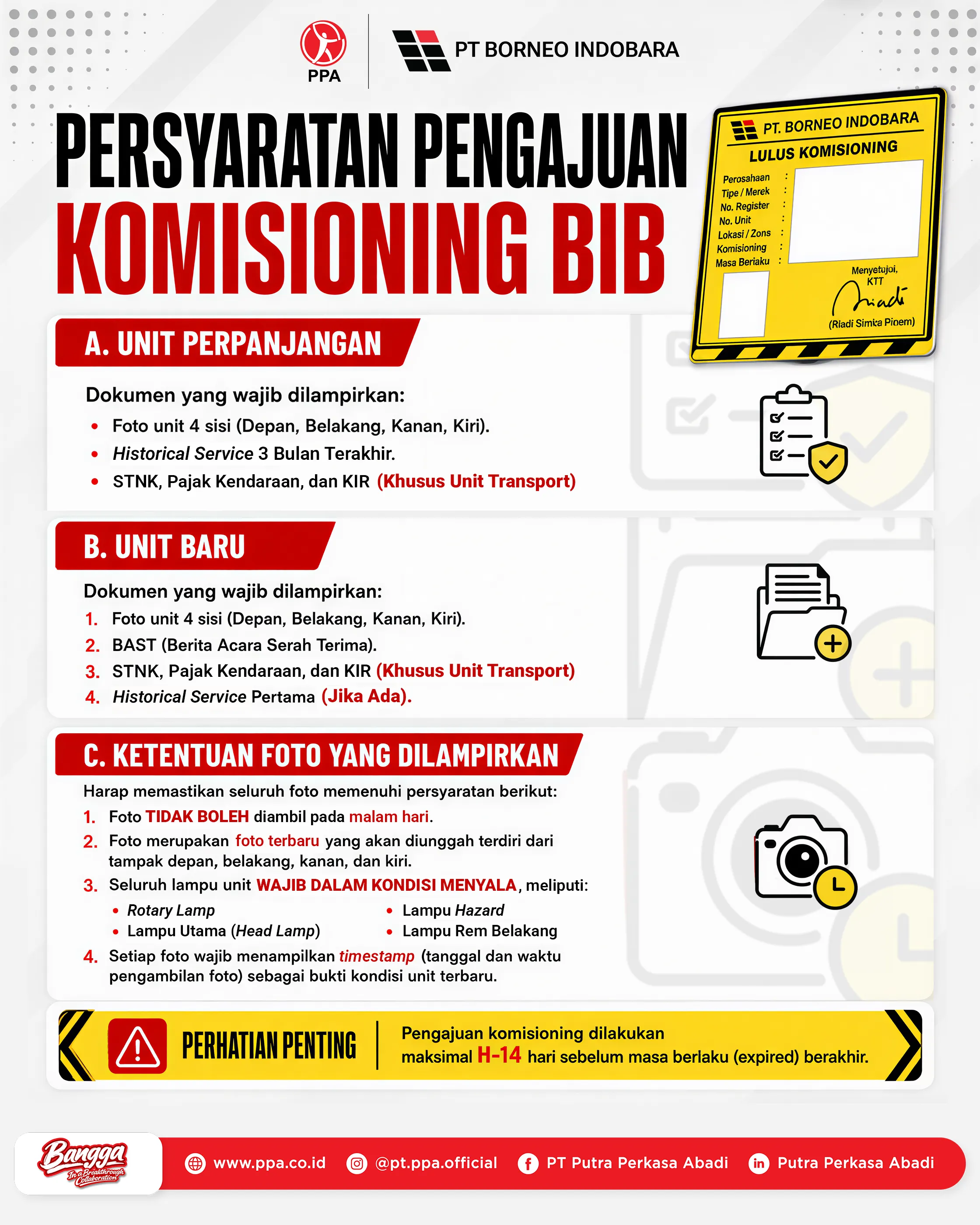 Perhatian! Inilah Syarat Terbaru Pengajuan Komisioning BIB yang Wajib Kita Patuhi